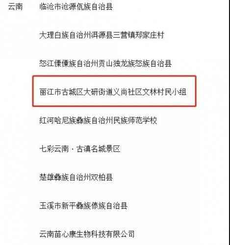 丽江古城文林村上榜了！