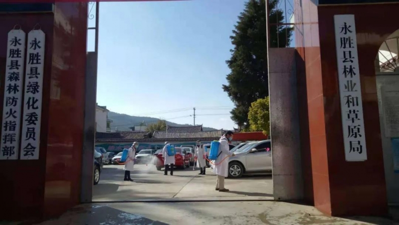 推进“常消毒”，永胜县林草部门在行动.jpg