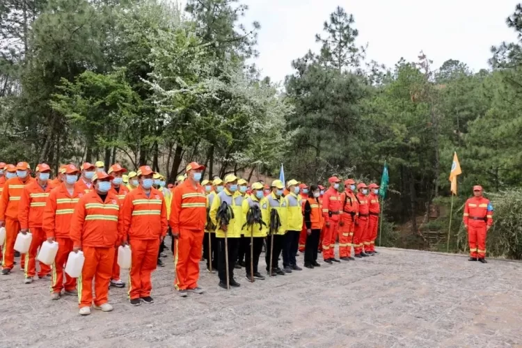 “以演促训 以练为战”古城区投控集团举行2022年度森林草原防灭火扑救联合演练