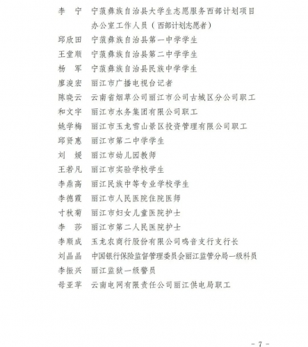 丽江30个集体70名个人获团市委表扬