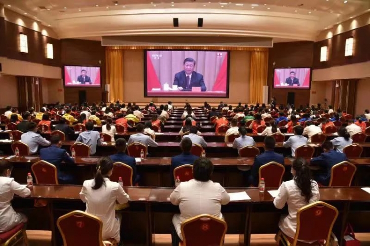 我市组织收看庆祝中国共产主义青年团成立100周年大会