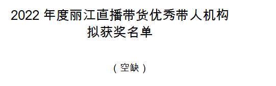 正在公示  快来看看2022年度丽江网络宣传精品、网络推荐官、直播带货优秀达人机构 (1).png