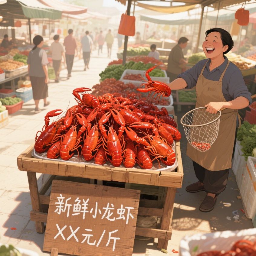 小龙虾价格暴降近50%，短期内将继续下探.jpg