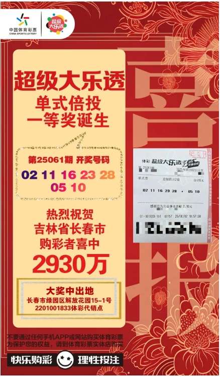 95后小伙6元单式票中体彩大乐透2930万 激动得一夜未眠2.jpeg