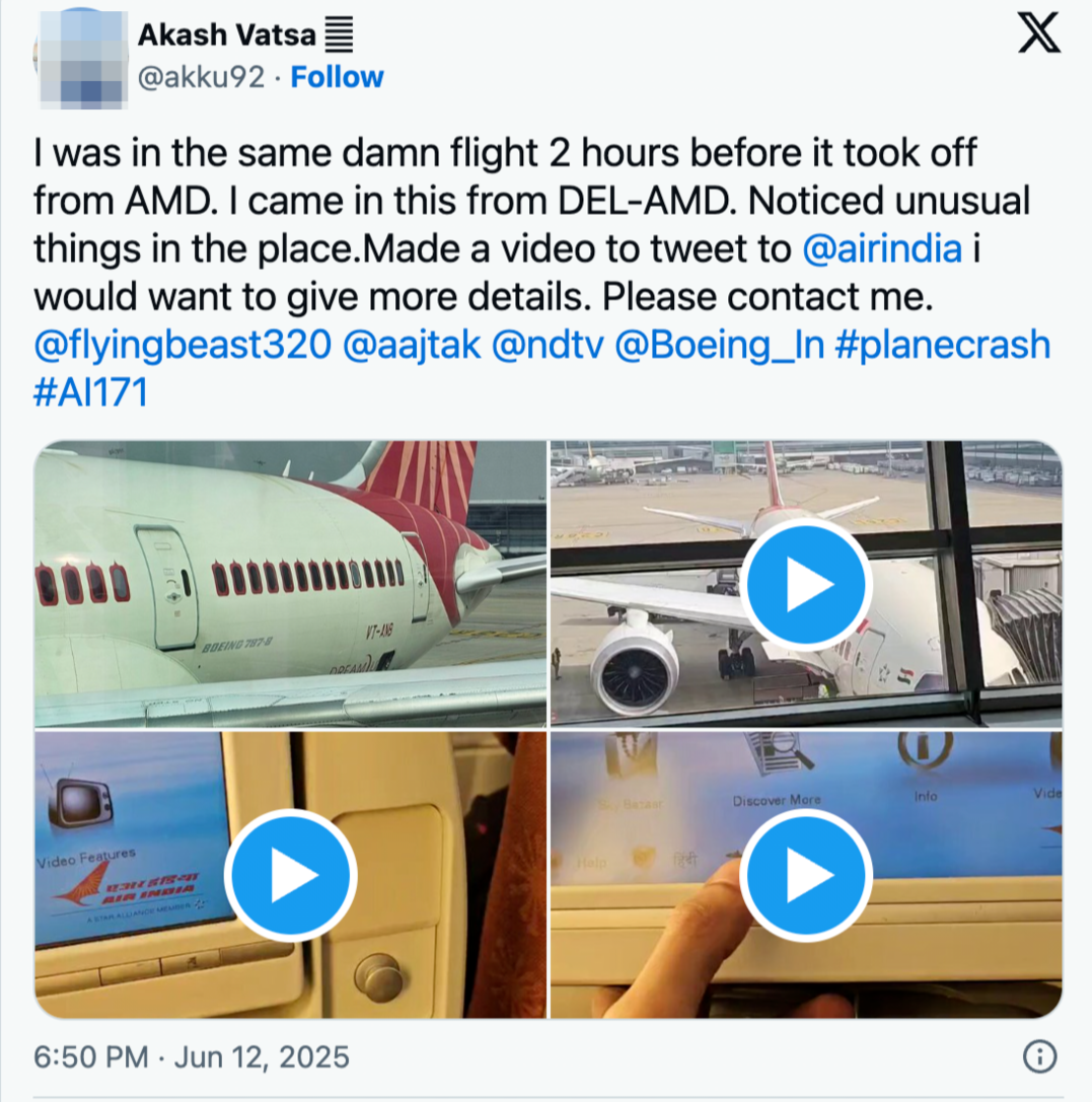 265 人遇难！印度客机坠毁，前序航班已出现多项故障1.png